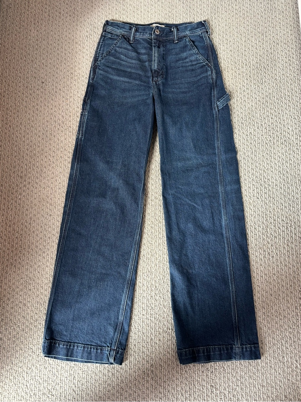 American Eagle Outfitters Dark Blue Wide-Leg Jeans
